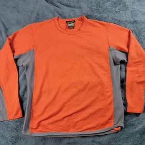 Nike Sphere Mens Large Orange Shirt Lightweight Breathable Long Sleeve Athletic